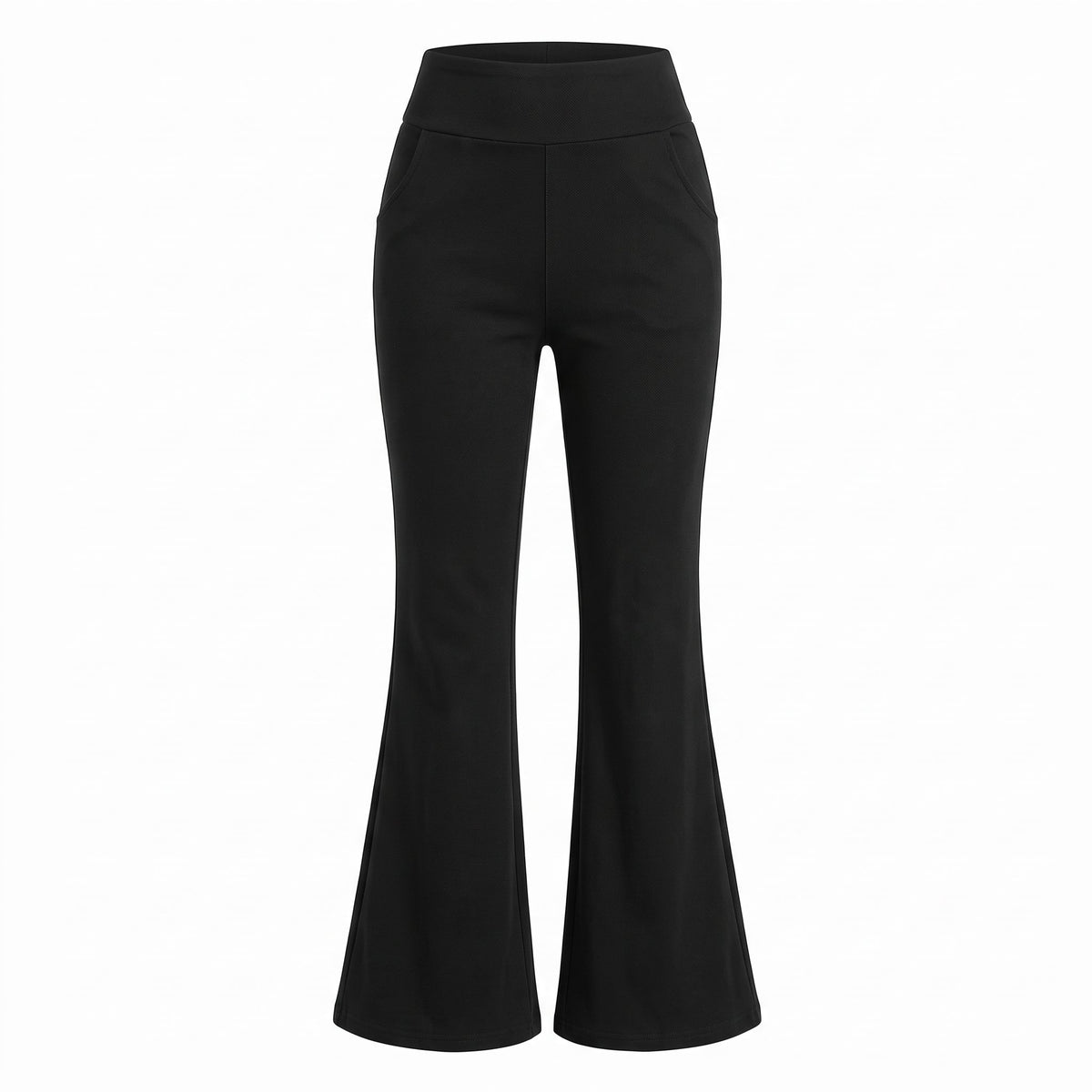 Pantalones acampanados de cintura alta con forro polar - Zarela