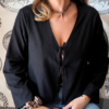 Blouse Noire Femme Coton